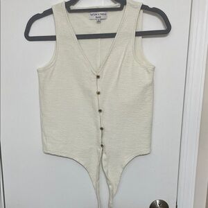 Madewell Cream Sleeveless Top